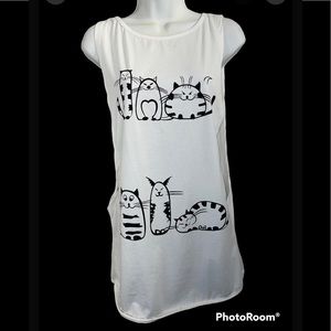 Cats cotton muscle tee shirt NWT